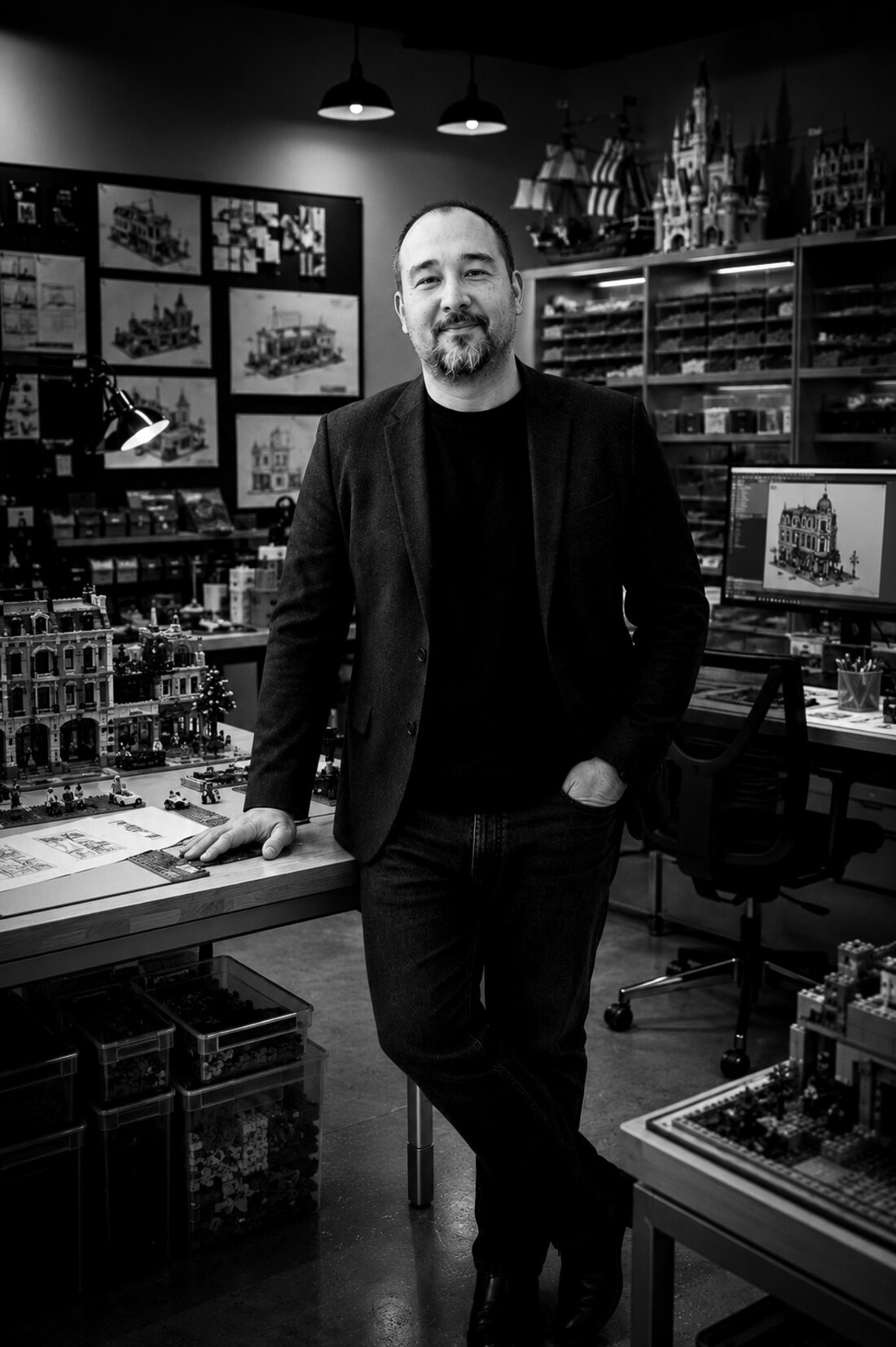 Ahmet N. Sati in the Brunswick studio