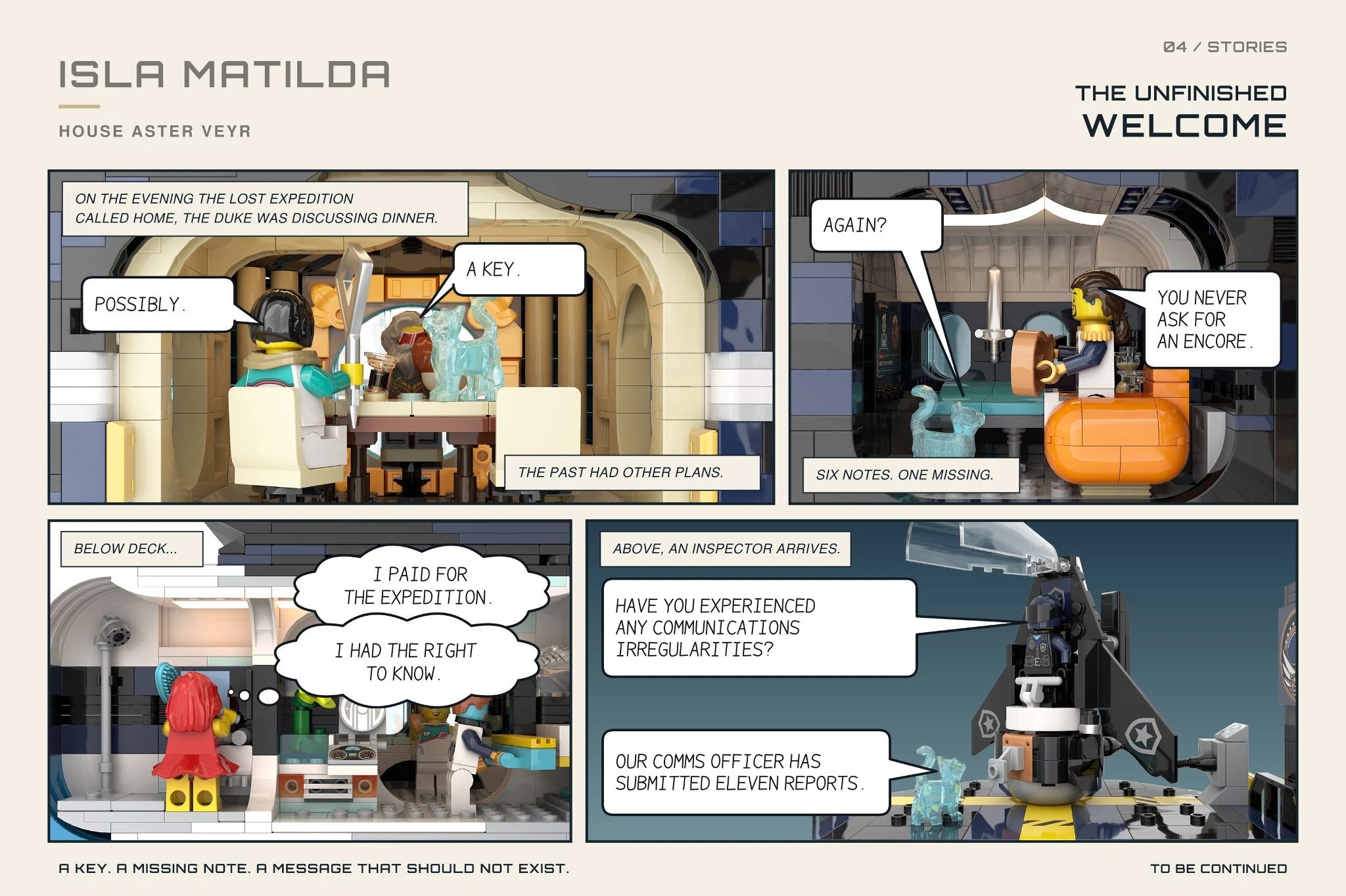 Comic: House Aster Veyr, an alien key, a missing note and a message that should not exist