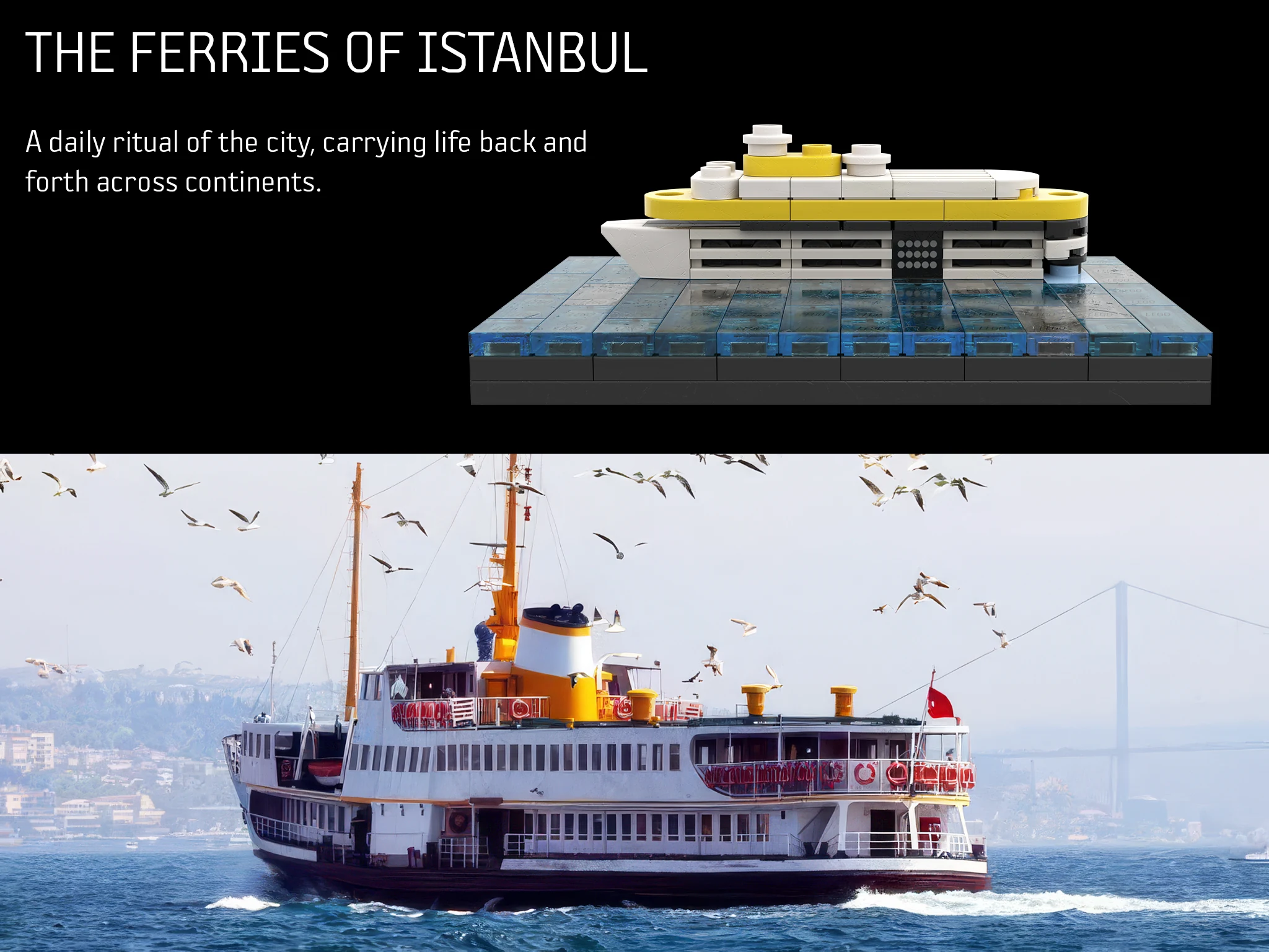The ferries of Istanbul: amended presentation comparing the microscale model and its real-world inspiration
